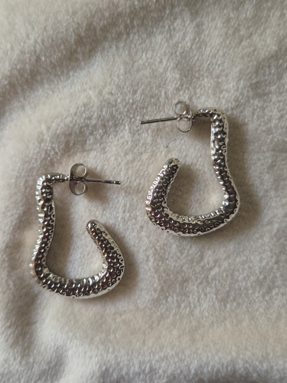Silver Maddy Hoops