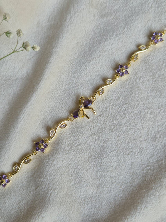 Purple Bow Bracelet (Small Size)
