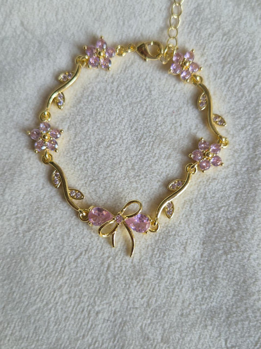 Pink Bow Bracelet (Small Size)