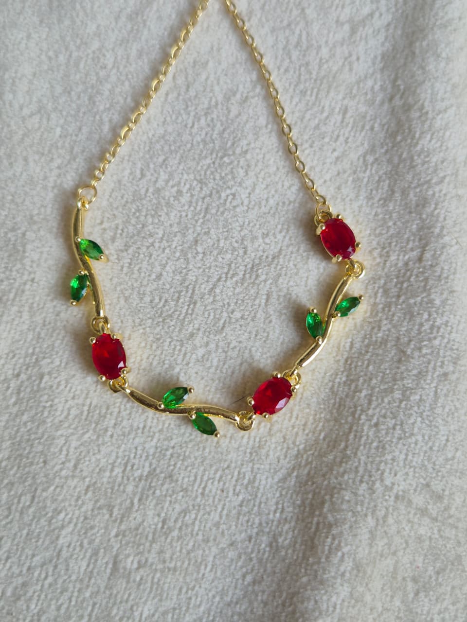 Red Tulip Bracelet (Adjustable)