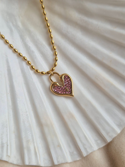 Pink Heart Necklace