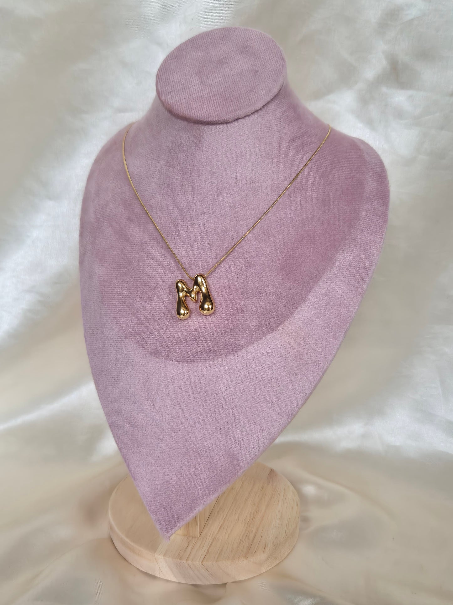 'M' Bubble Initial Necklace