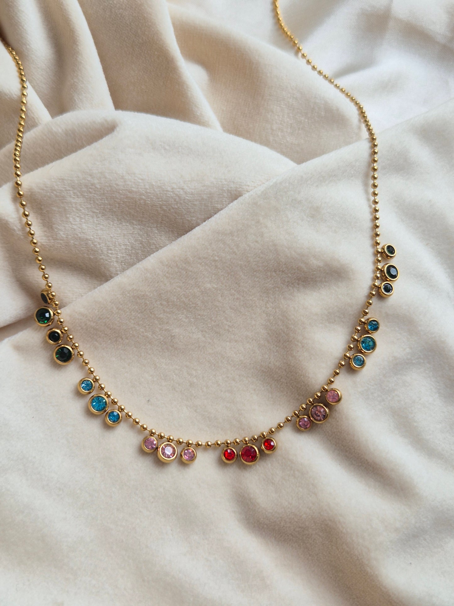 Multi-colored Charm Necklace
