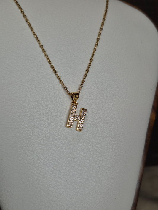 'H' Initial Necklace