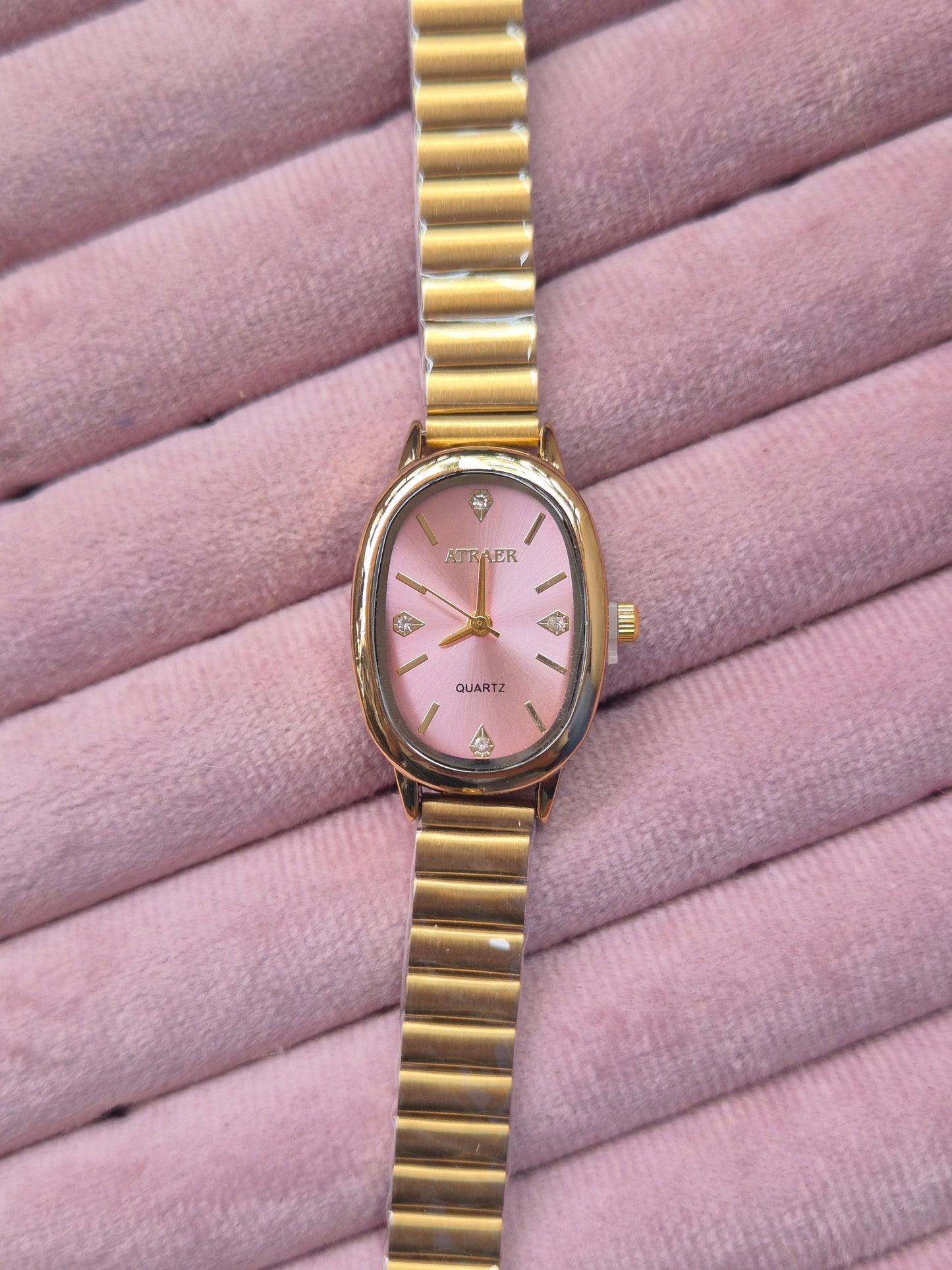 Pink Oval Vintage Watch