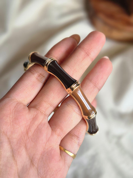 Brown Bamboo Enamel Kada (normal size)