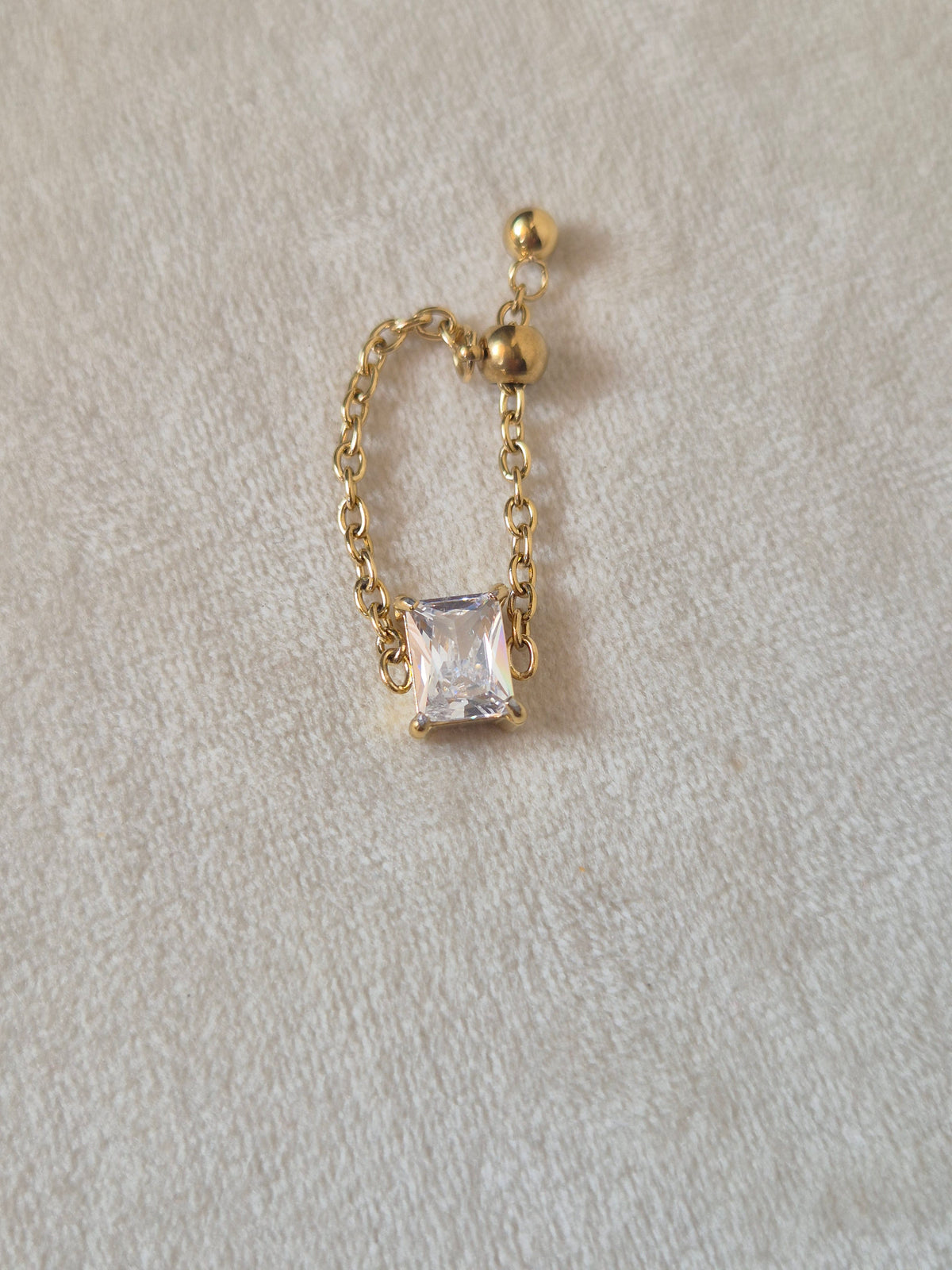 Chunky Sq. Diamond Chain Ring (Adjustable)
