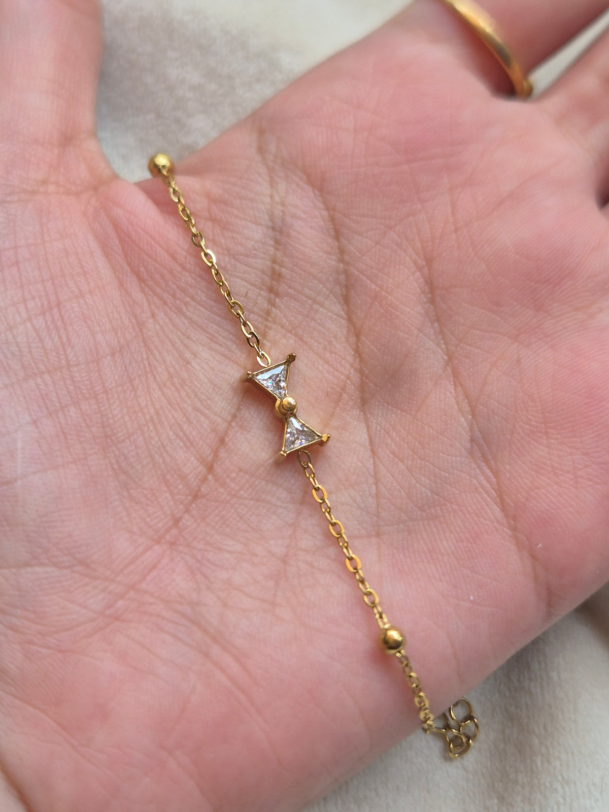 White Bow Bracelet