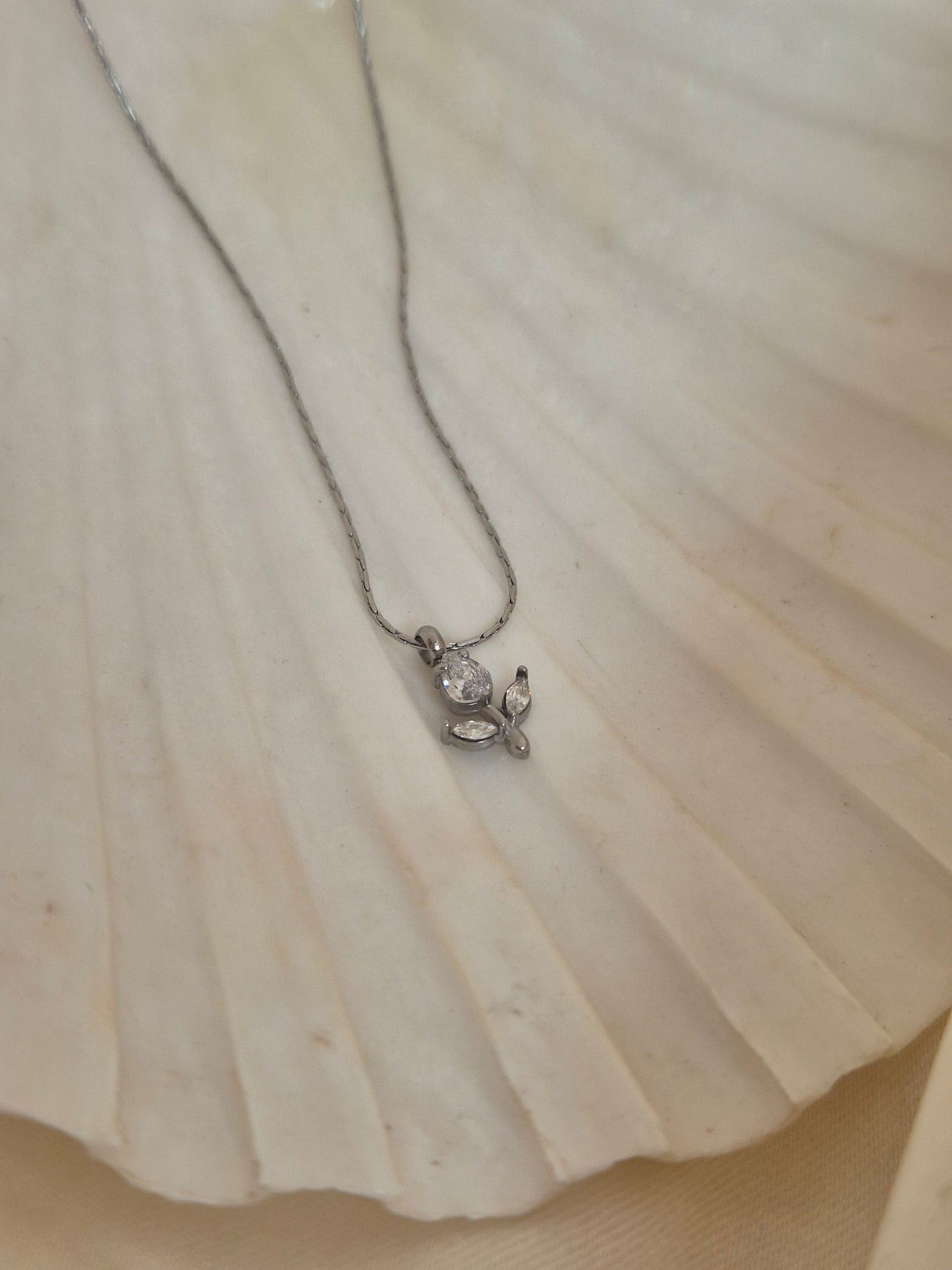 Silver Mini Tulip Necklace