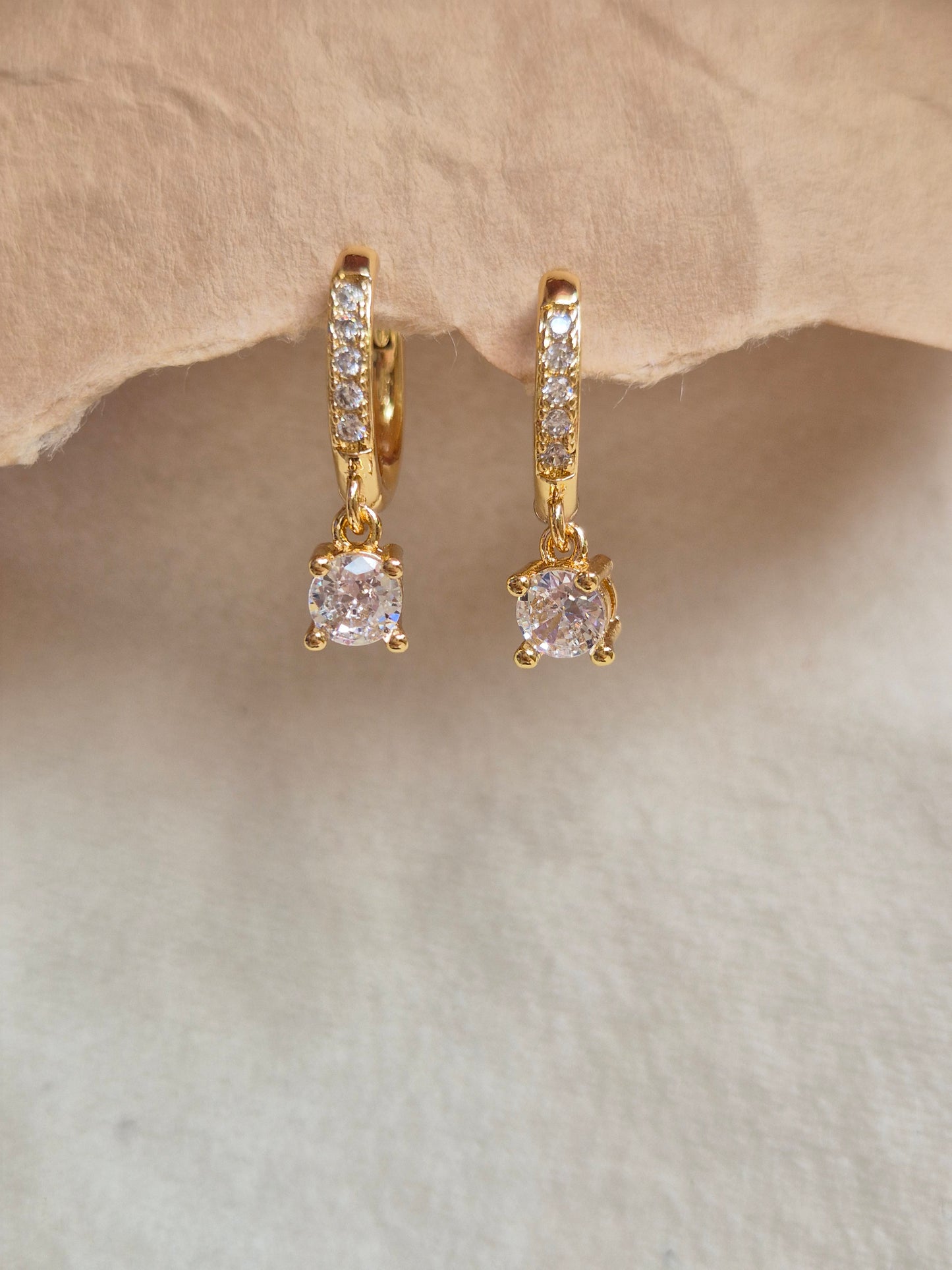Studded Dangling Hoops