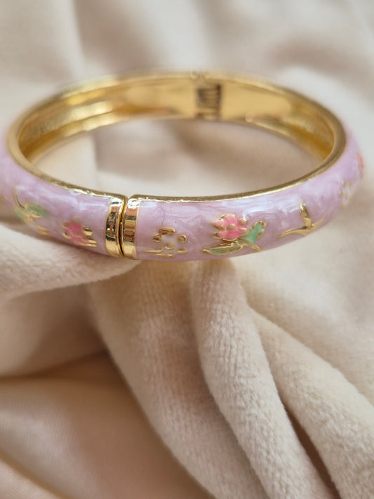 Pink Enamel Kada (Small Size)