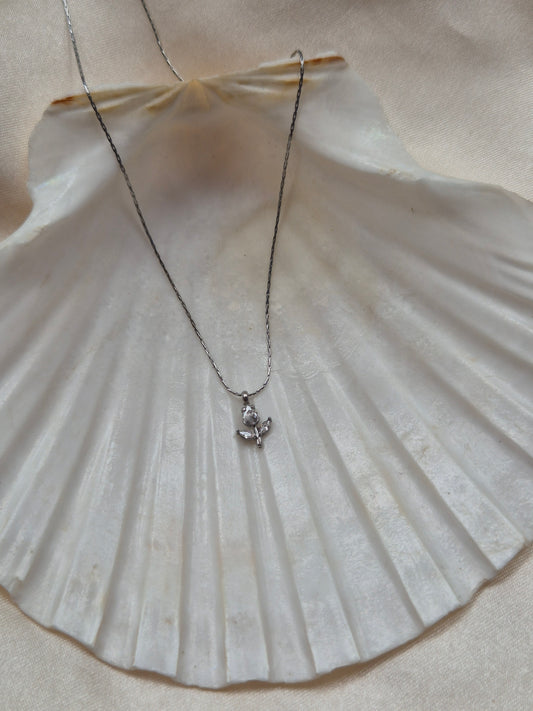 Silver Mini Tulip Necklace