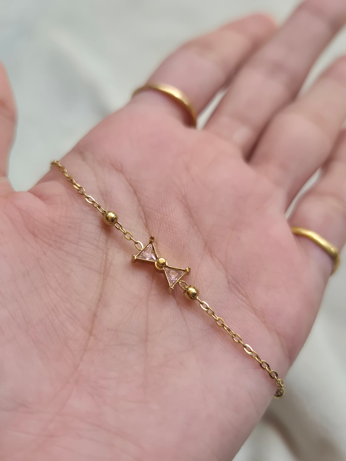 Pink Bow Bracelet
