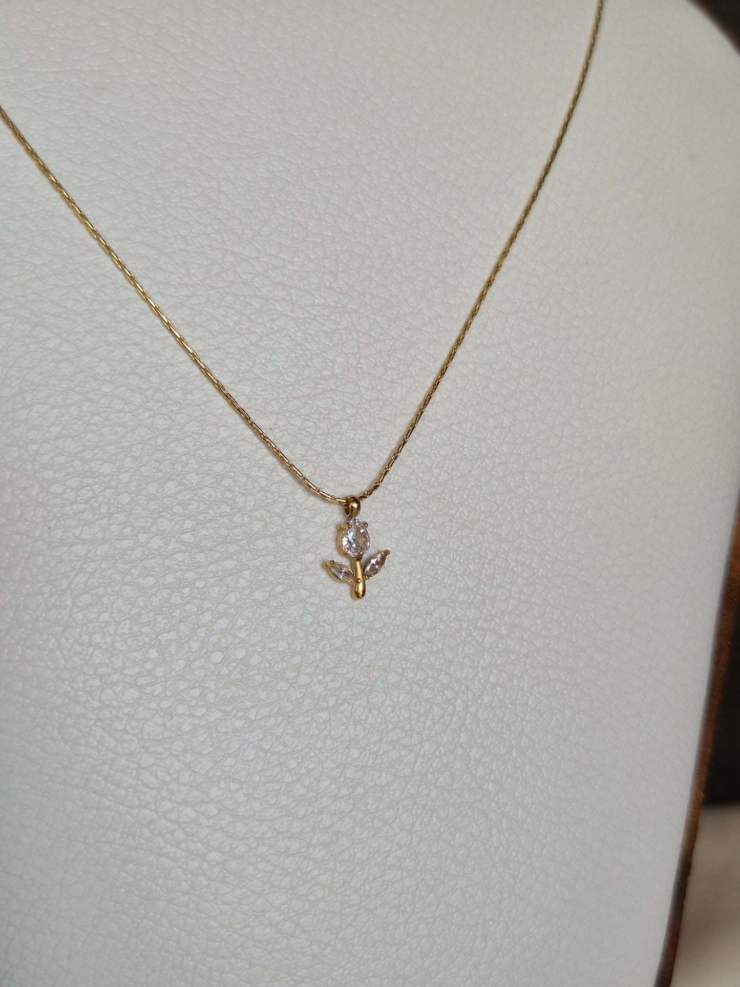 Crystal Mini Tulip Necklace