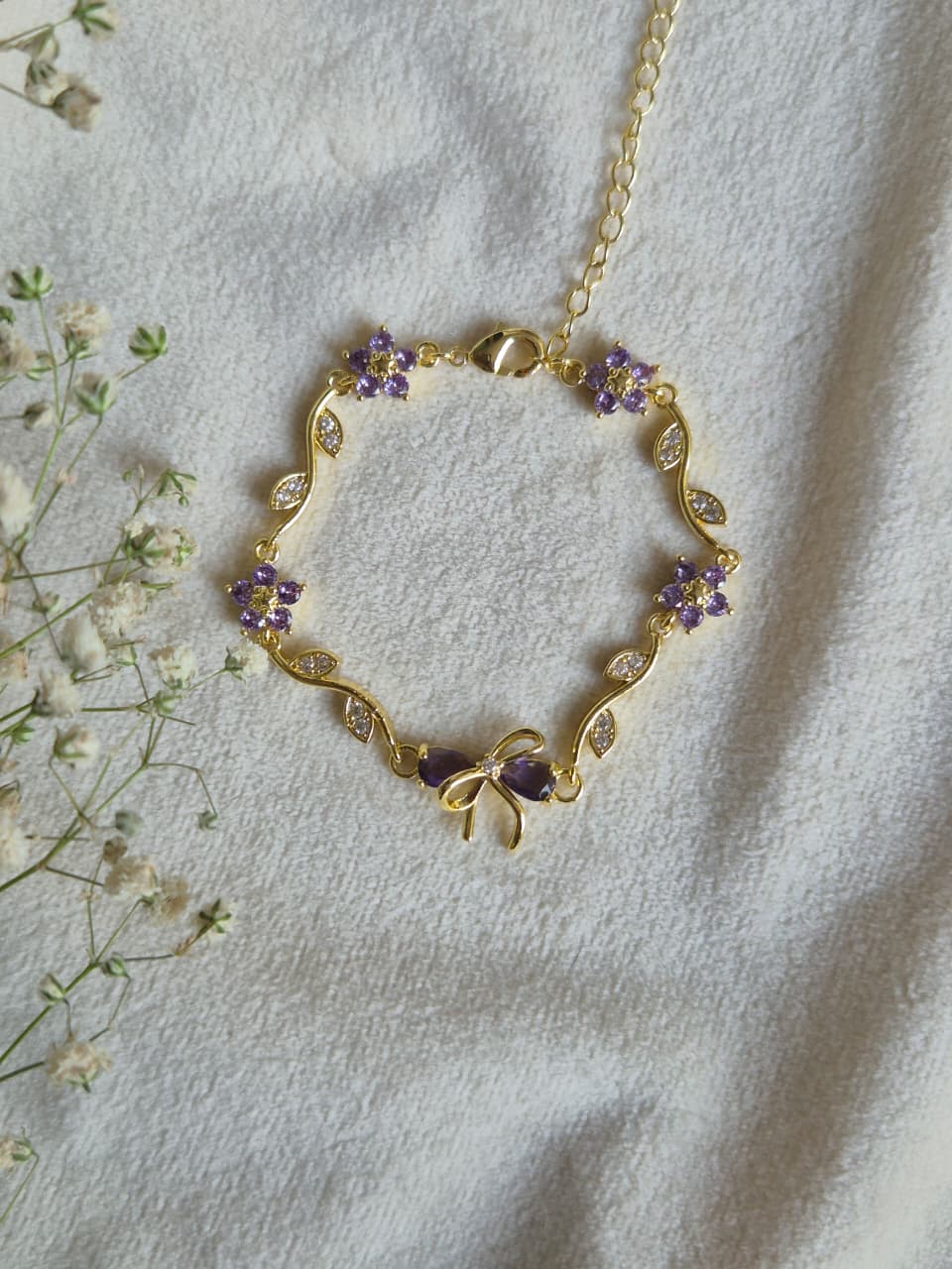 Purple Bow Bracelet (Small Size)