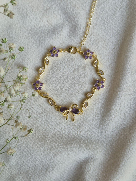 Purple Bow Bracelet (Small Size)