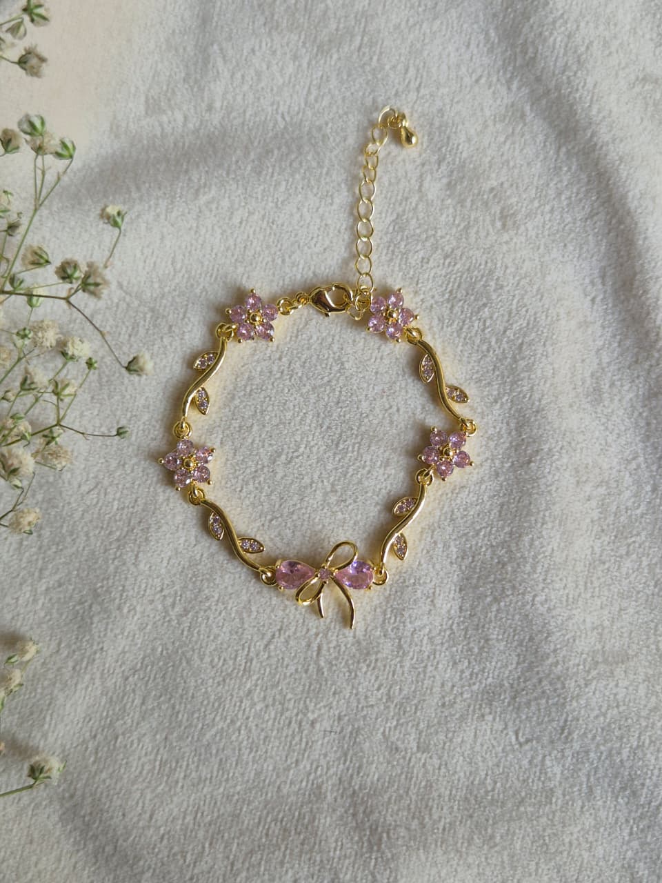 Pink Bow Bracelet (Small Size)