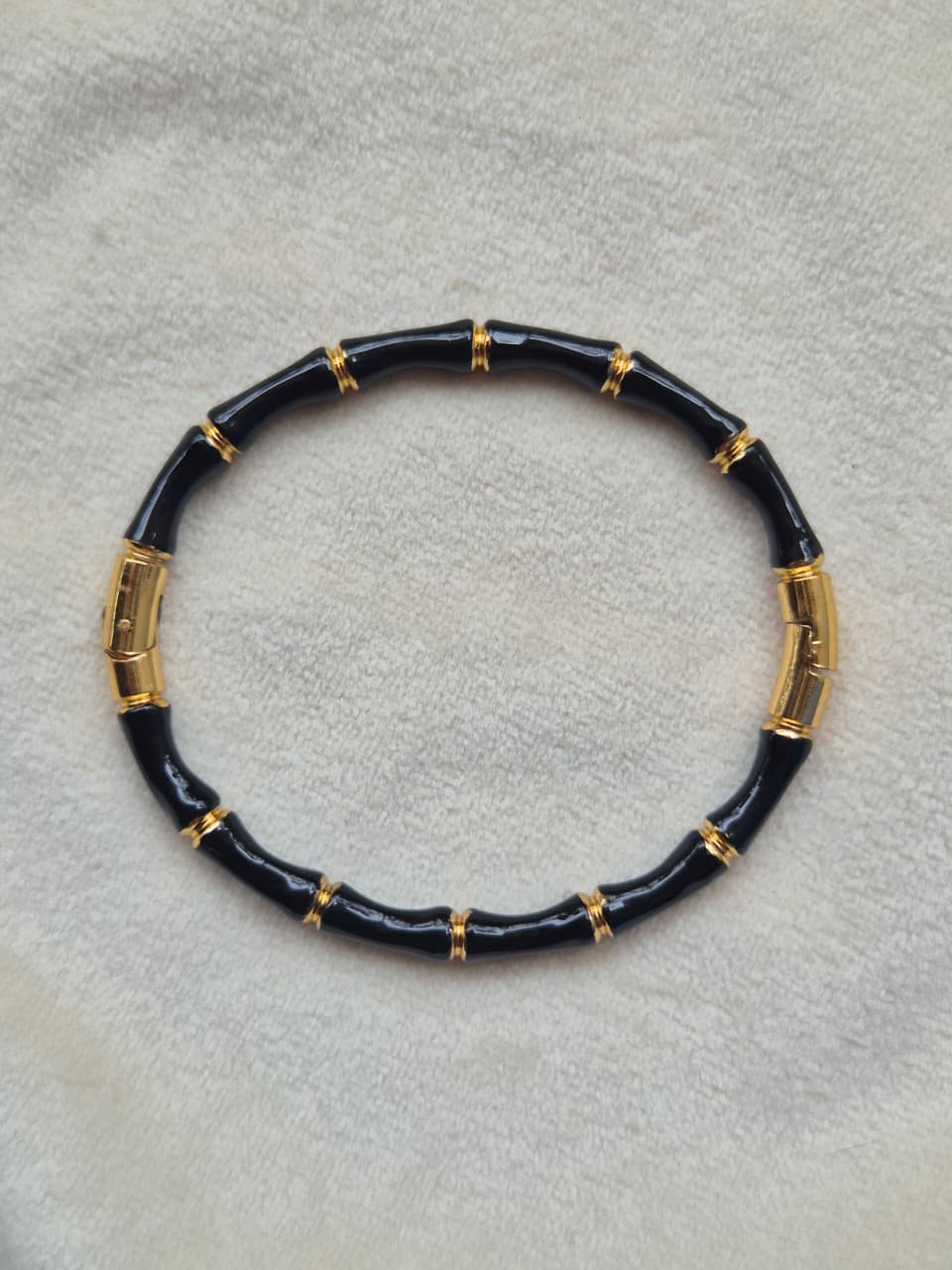 Black Enamel Bamboo Kada (small size)