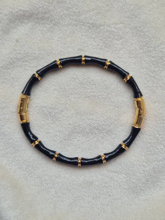 Black Enamel Bamboo Kada (small size)