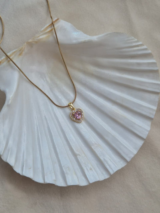 Pink Heart Necklace