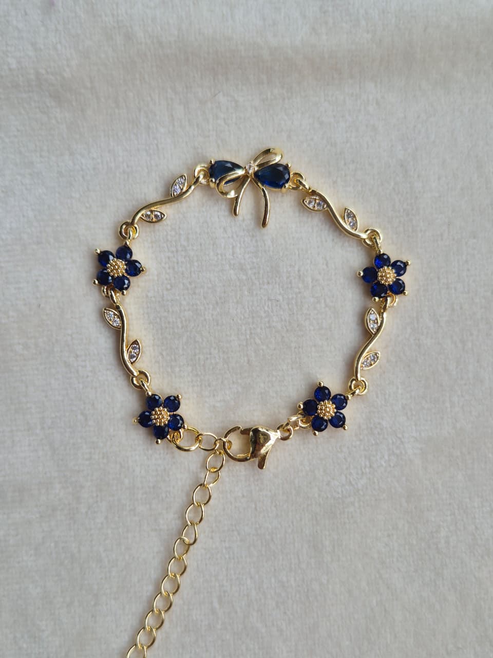 Blue Bow Bracelet