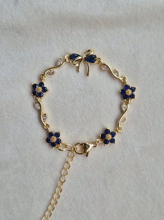 Blue Bow Bracelet