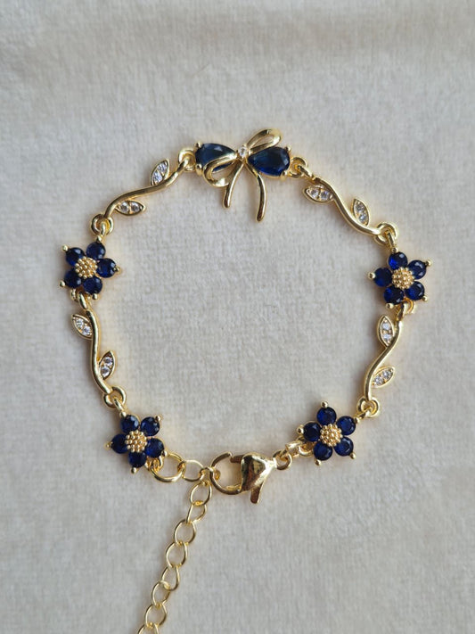Blue Bow Bracelet