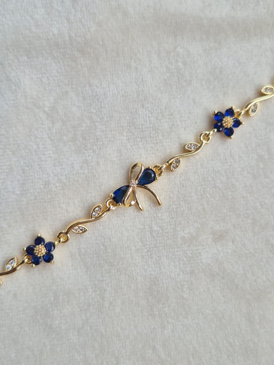 Blue Bow Bracelet