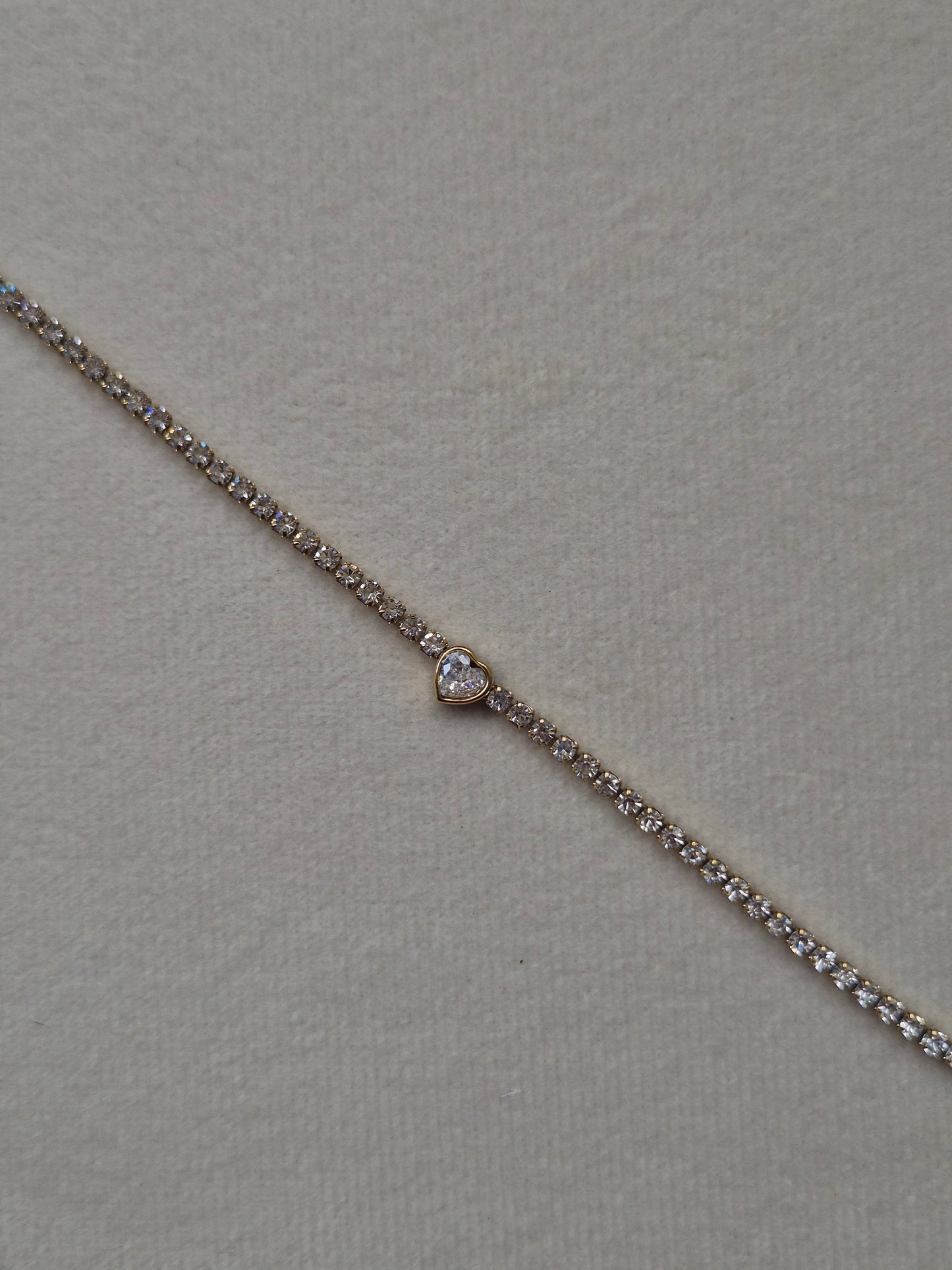 Diamond Heart Tennis Bracelet
