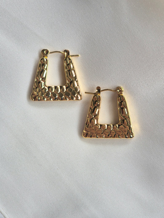 Snake textured hoops