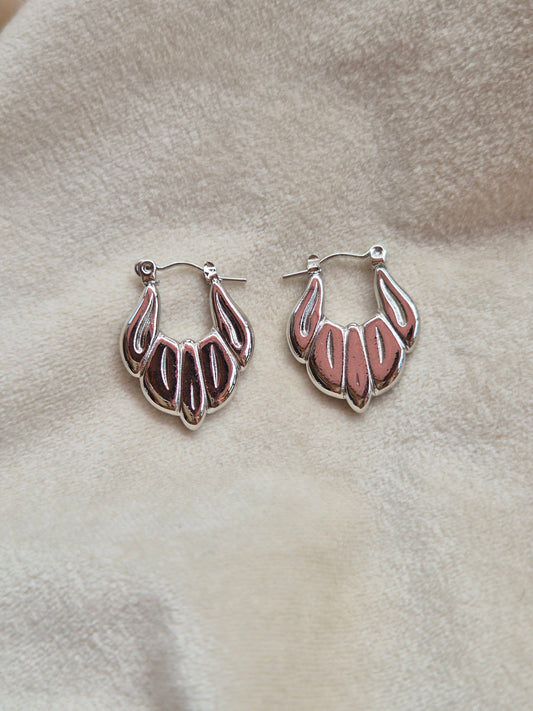 Silver Beth Hoops