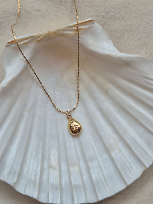 Drop stone necklace