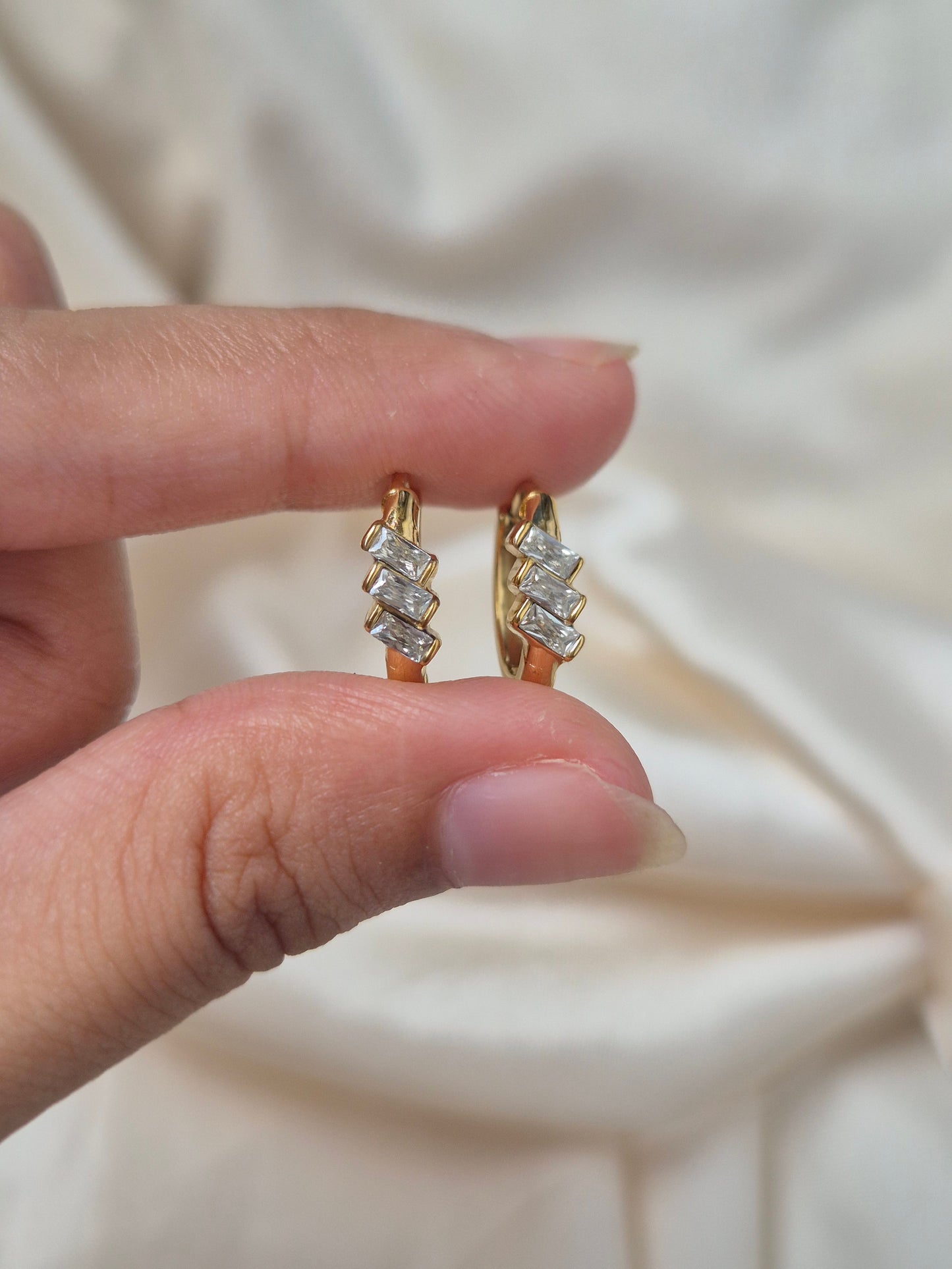 3 Stone Hoops