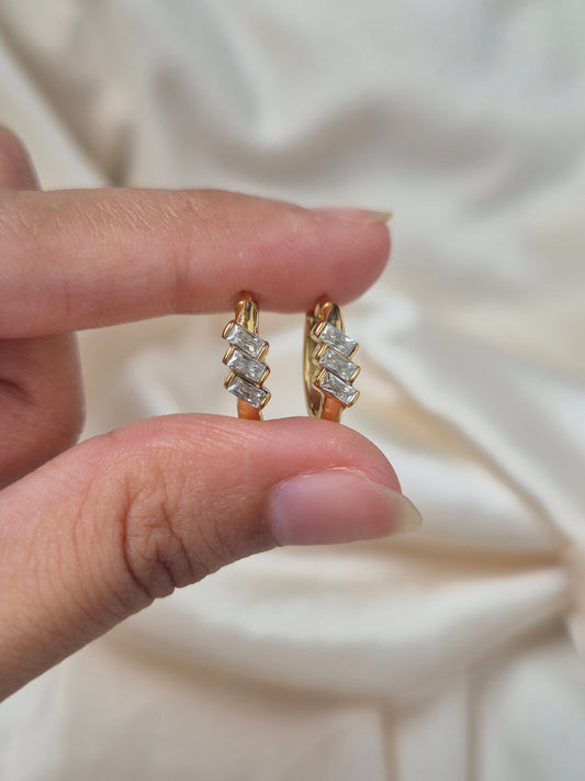 3 Stone Hoops