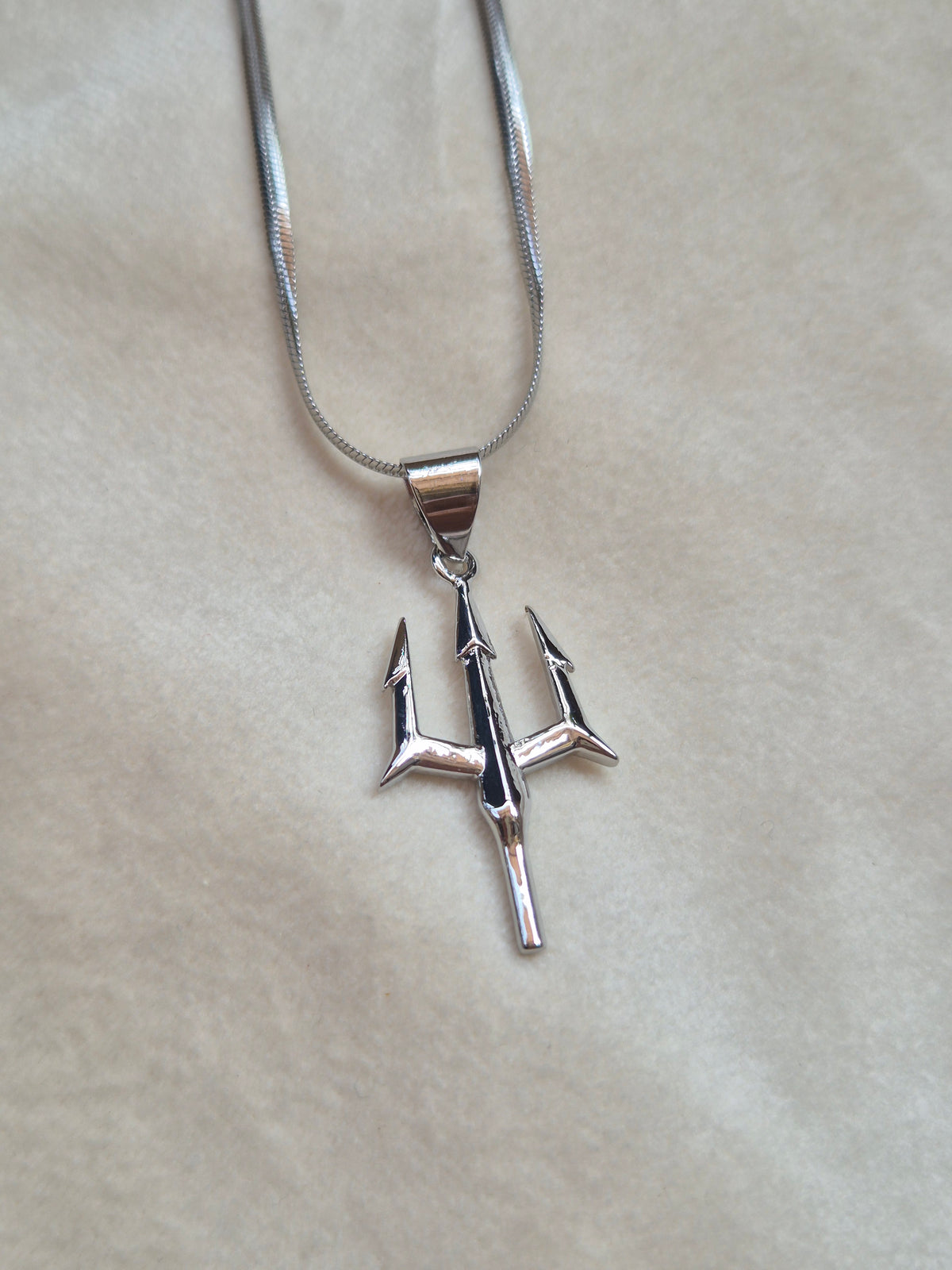 Silver Trishul Chain