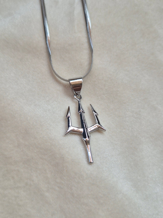 Silver Trishul Chain