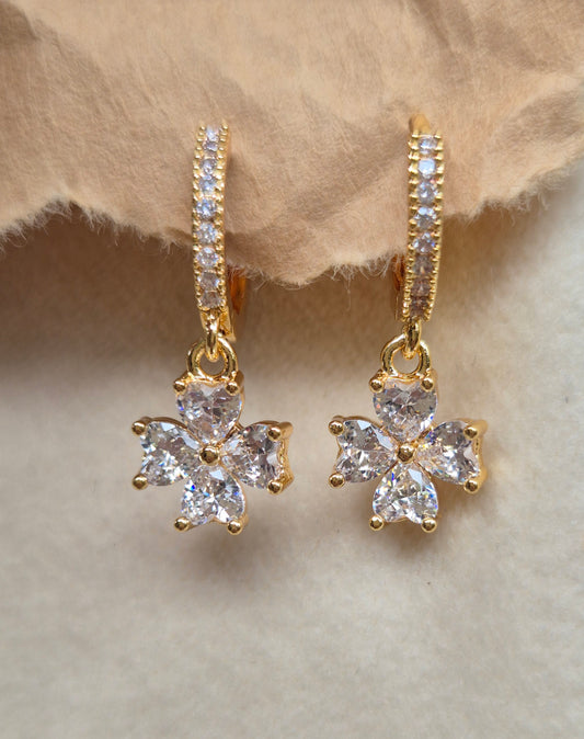 Clover Dangling Hoops