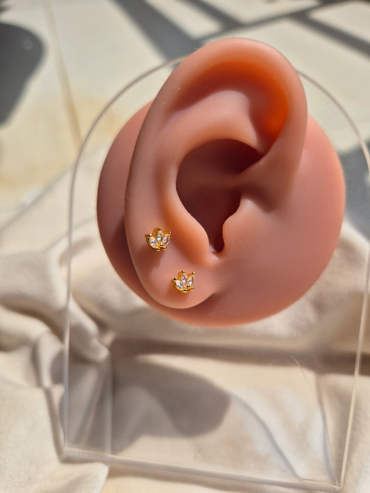 3 Petal Studs