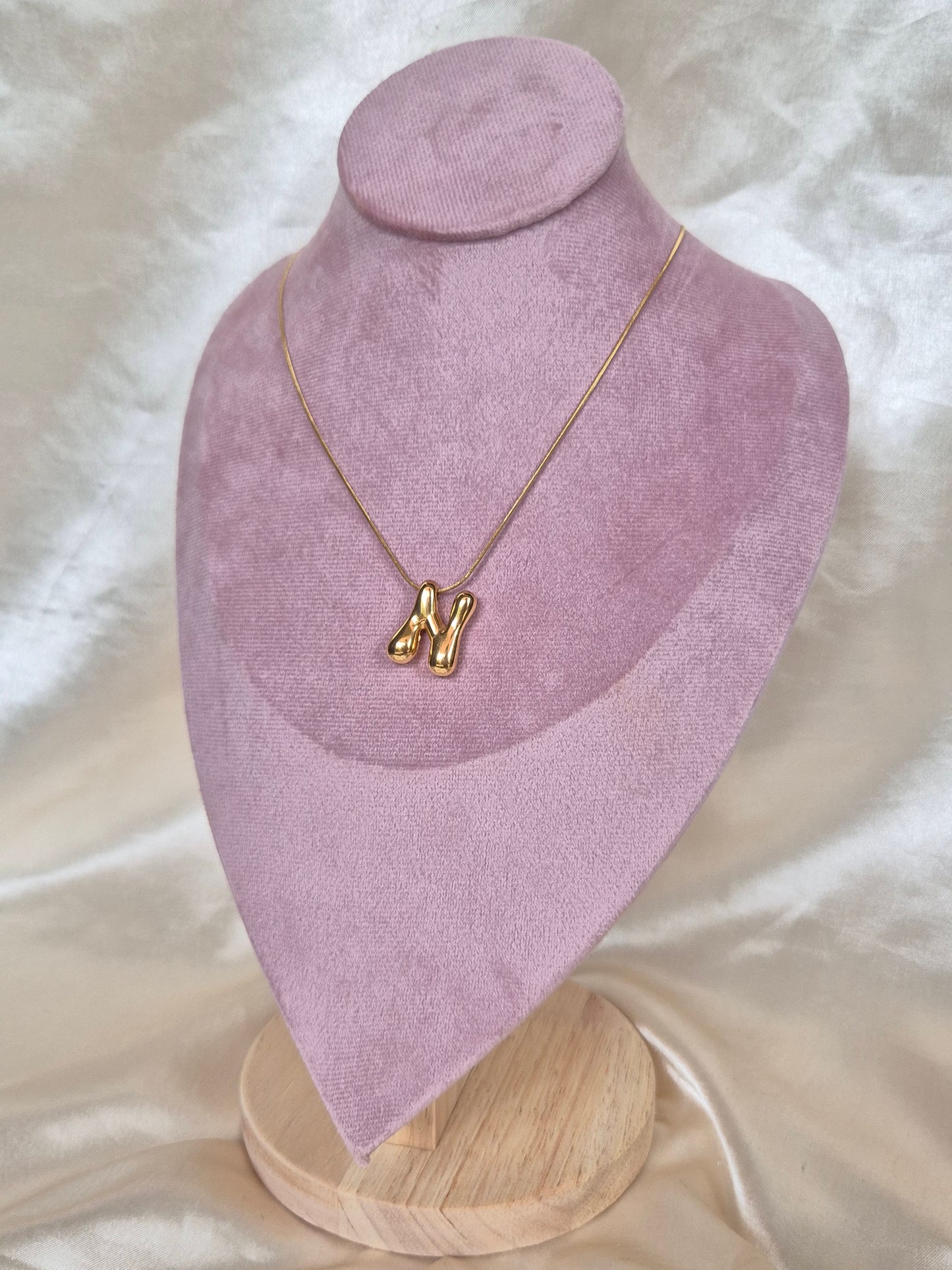 'N' Bubble Initial Necklace