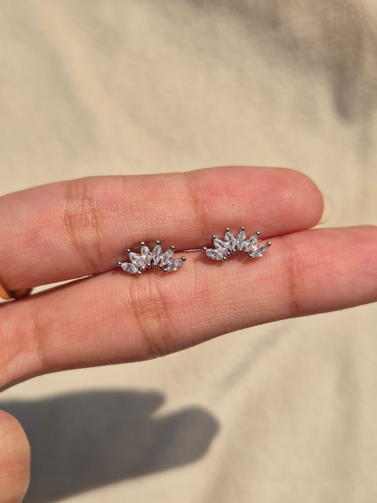 Silver Crown Studs