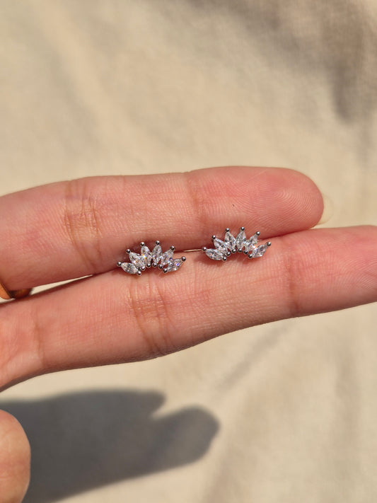 Silver Crown Studs