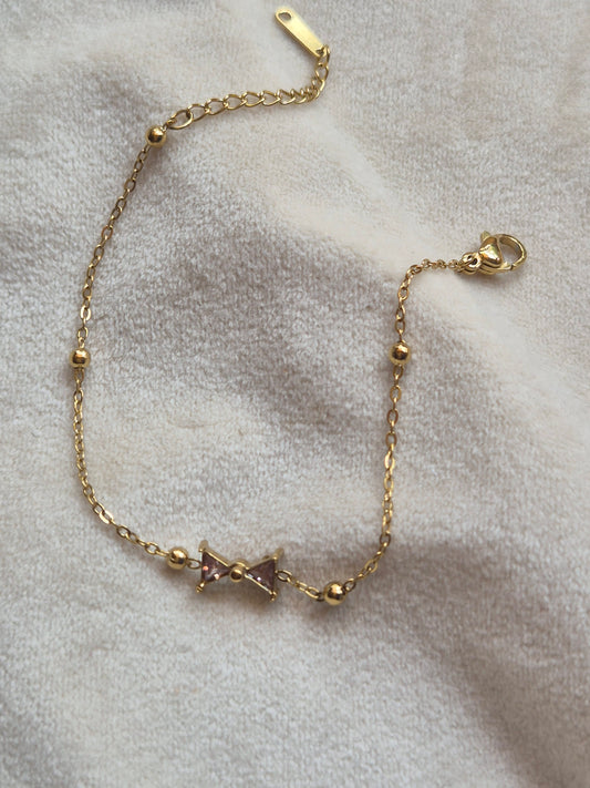 Pink Bow Bracelet