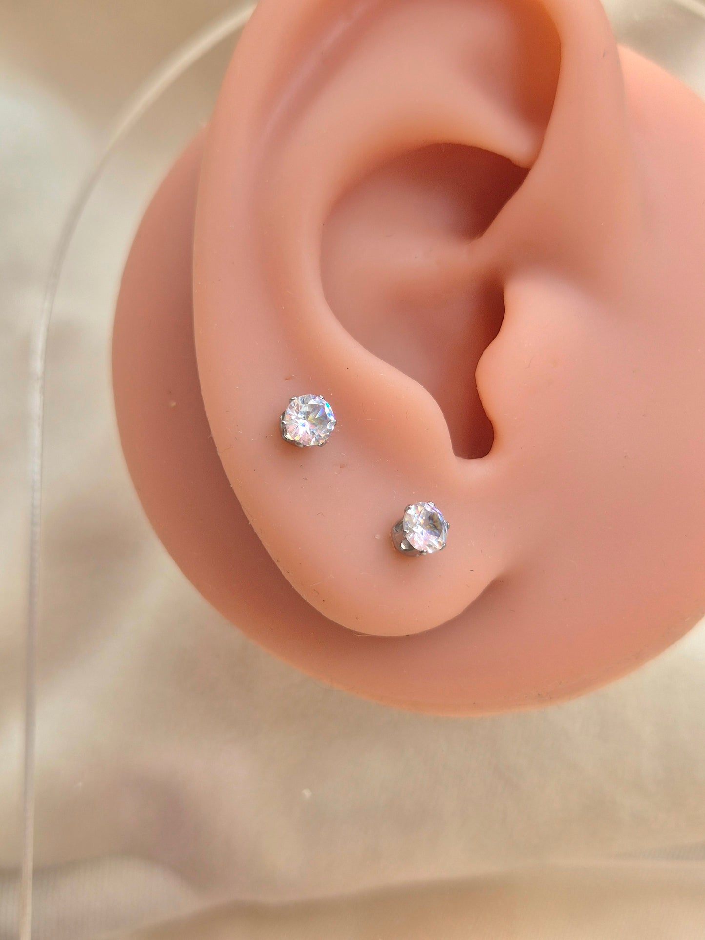 Silver Stone Studs