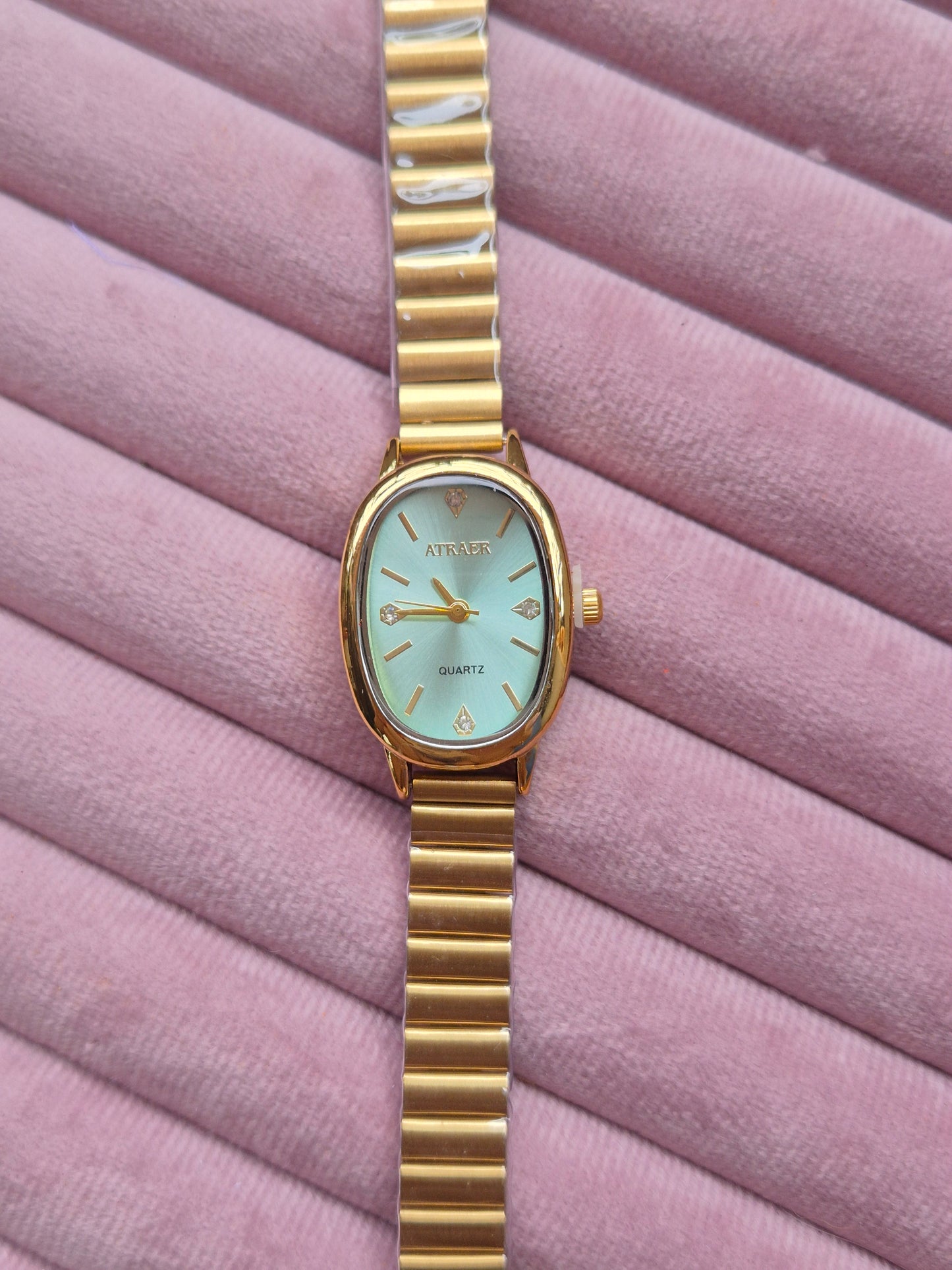 Sage green vintage watch