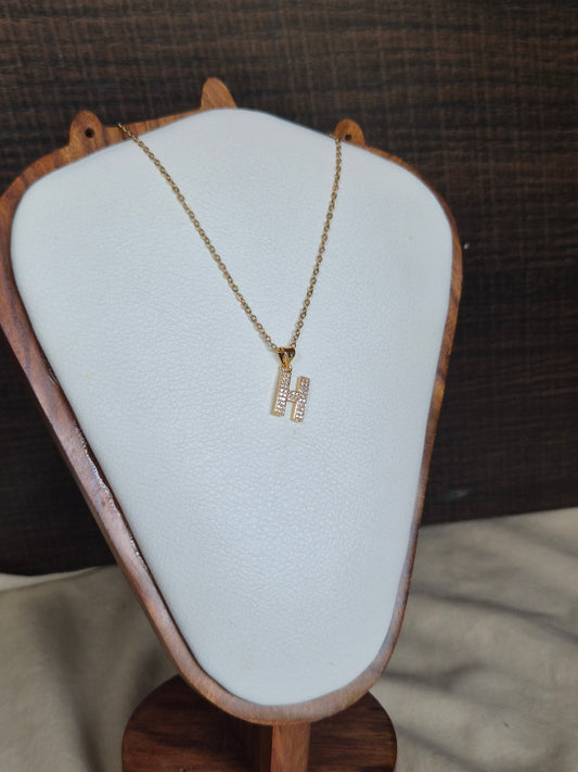 'H' Initial Necklace