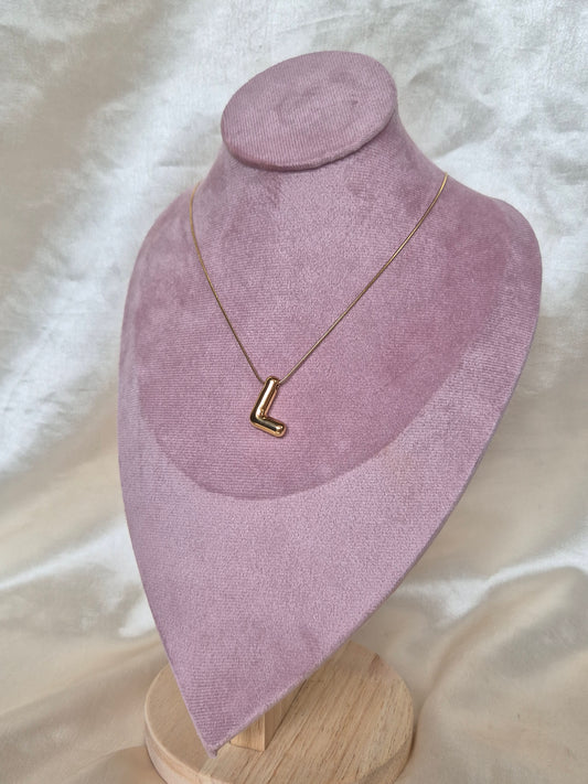 'L' Bubble Initial Necklace