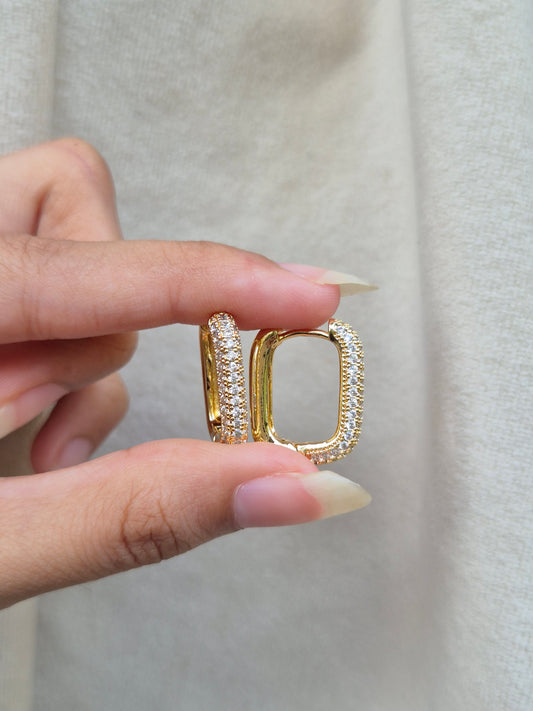 Studded Square Hoops (Big)