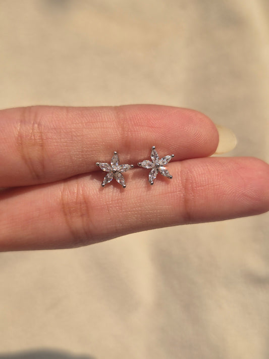Silver Flower Studs 2.0
