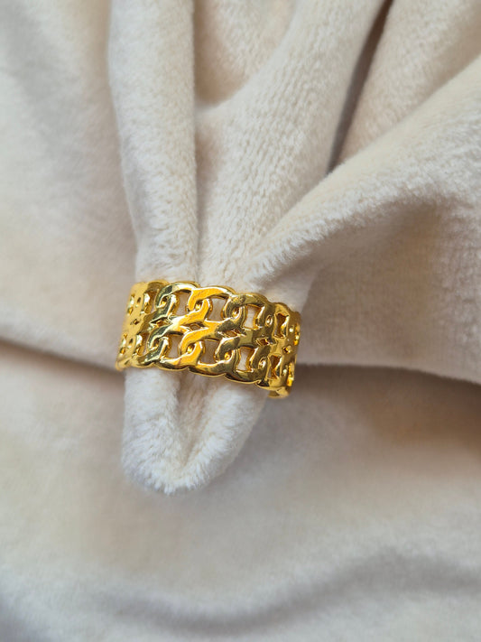 Double Layer Link Ring (adjustable)