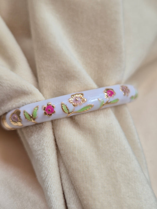White Enamel Kada (Small Size)